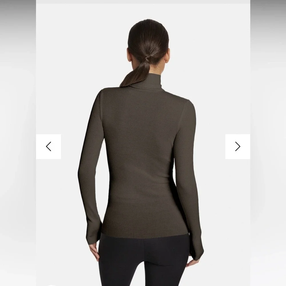 Wolford Merino Wool Turtleneck Ribbed Sweater - Picture 3 of 13